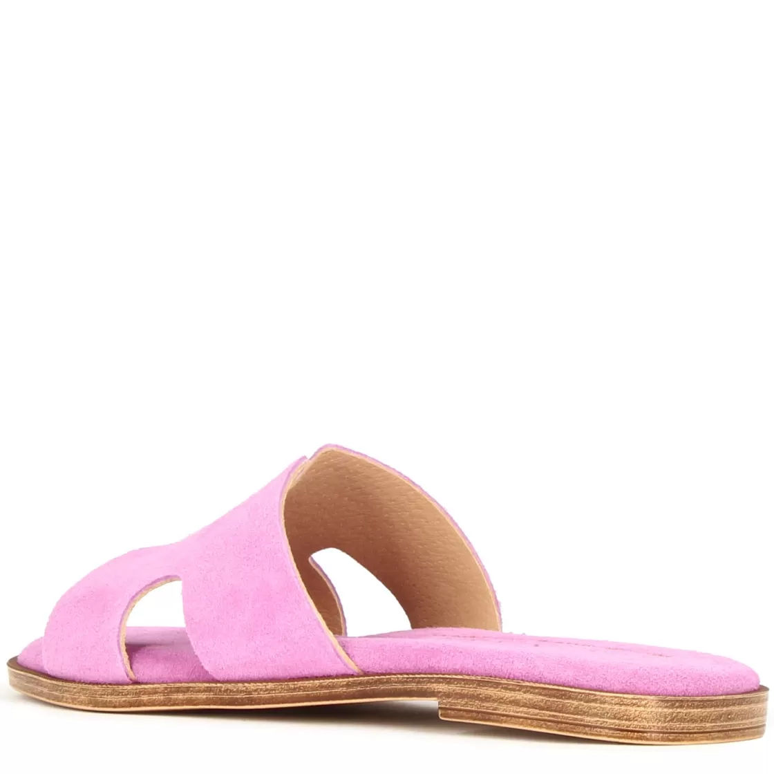 Clearance Leonardo Shoes Ciabattine Da Donna In Pelle Scamosciata Colore Viola