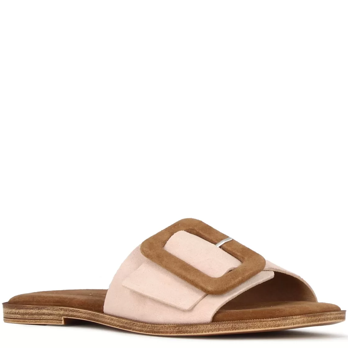 Flash Sale Leonardo Shoes Ciabattine Da Donna Scamosciate Colore E Marrone Beige