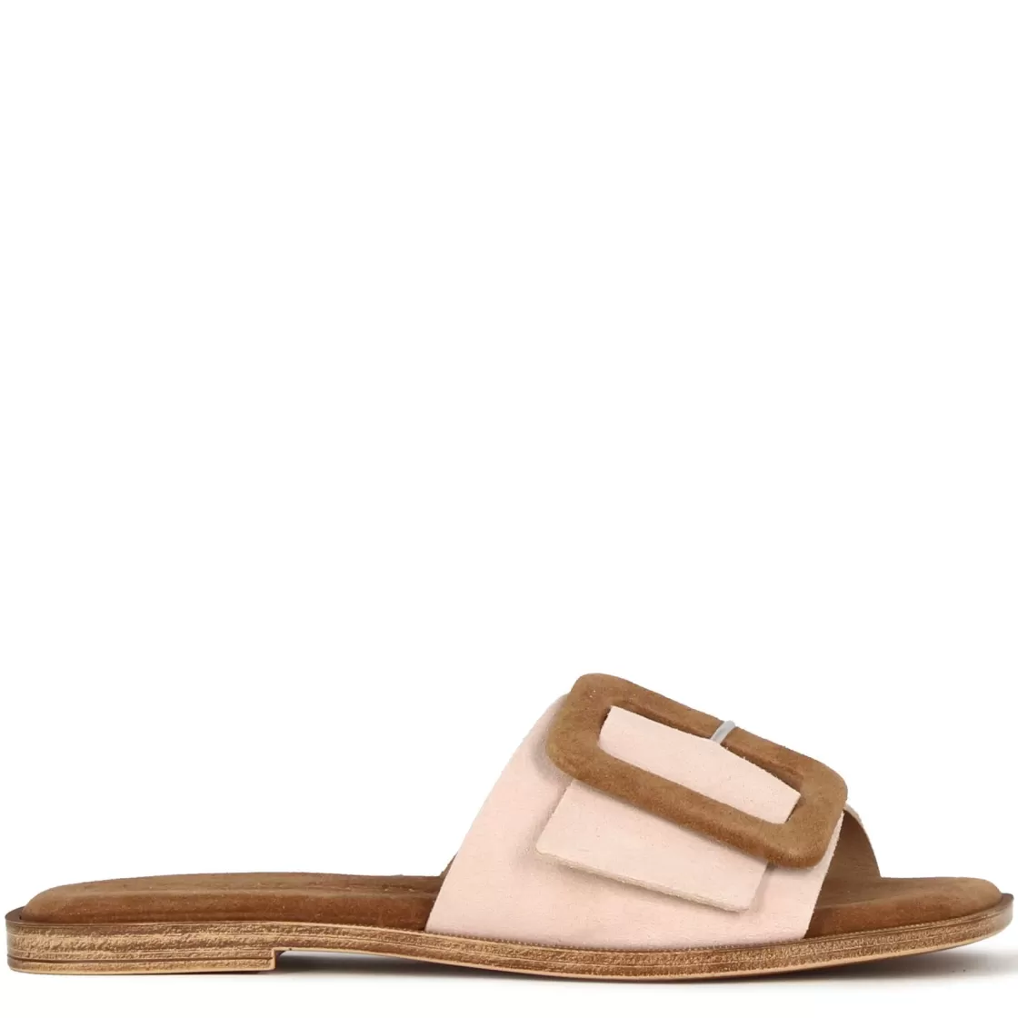 Flash Sale Leonardo Shoes Ciabattine Da Donna Scamosciate Colore E Marrone Beige