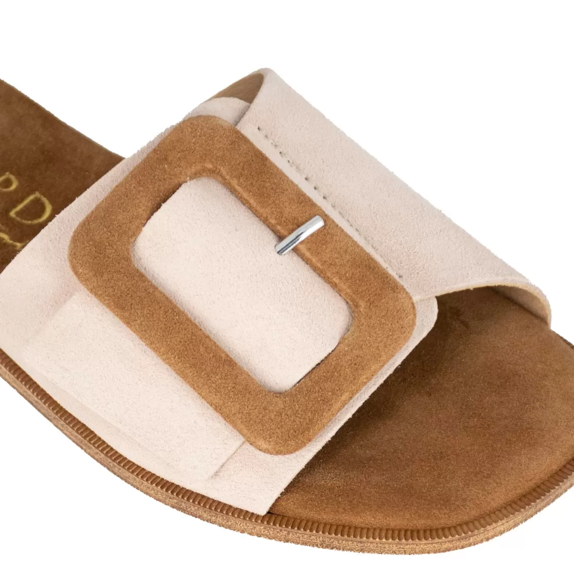 Flash Sale Leonardo Shoes Ciabattine Da Donna Scamosciate Colore E Marrone Beige