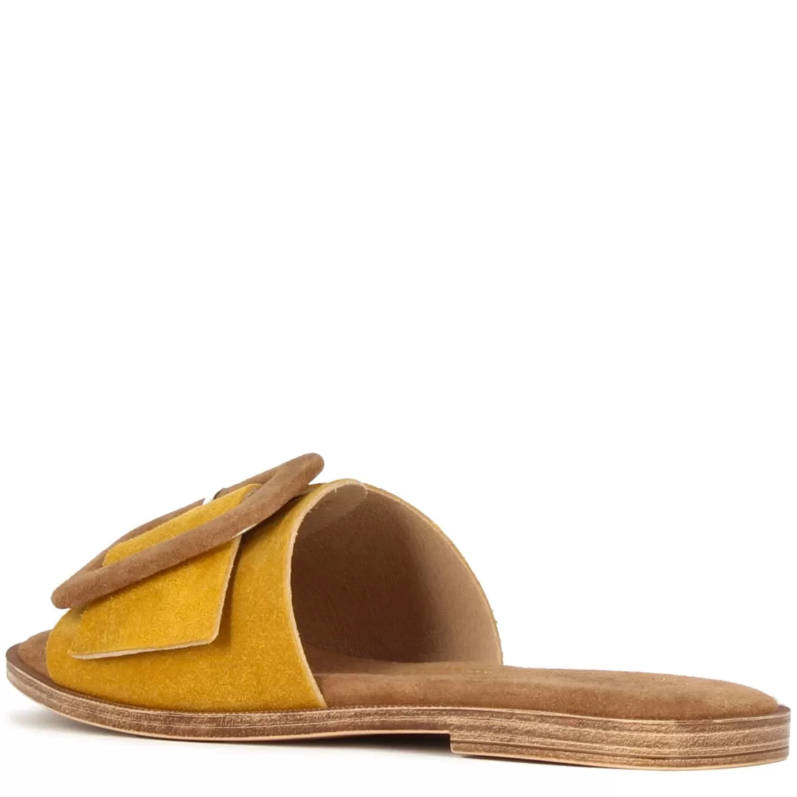 Hot Leonardo Shoes Ciabattine Da Donna Scamosciate Colore E Marrone Giallo
