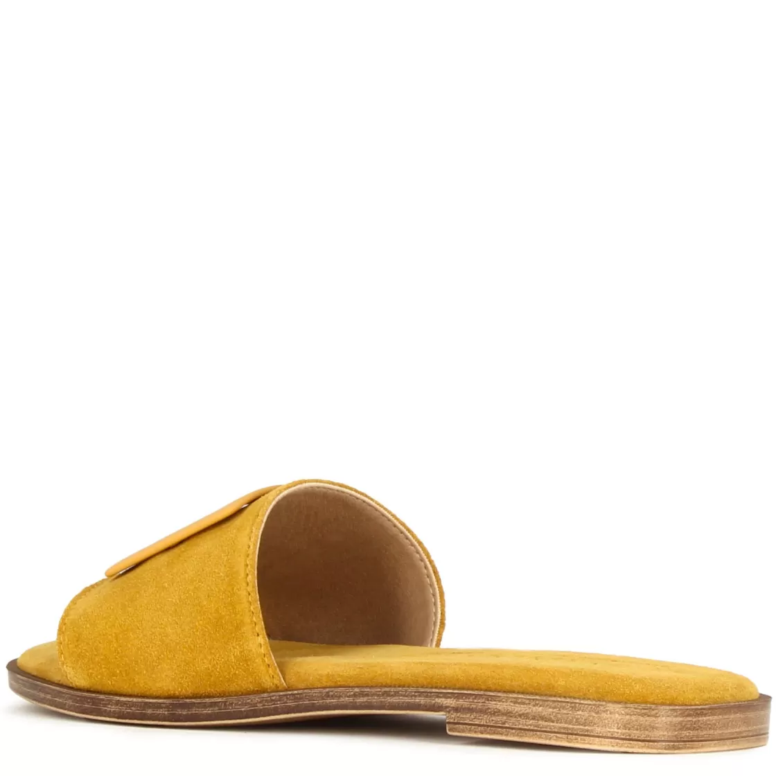 Hot Leonardo Shoes Ciabattine Da Donna Scamosciate Con Fascia Colore Giallo