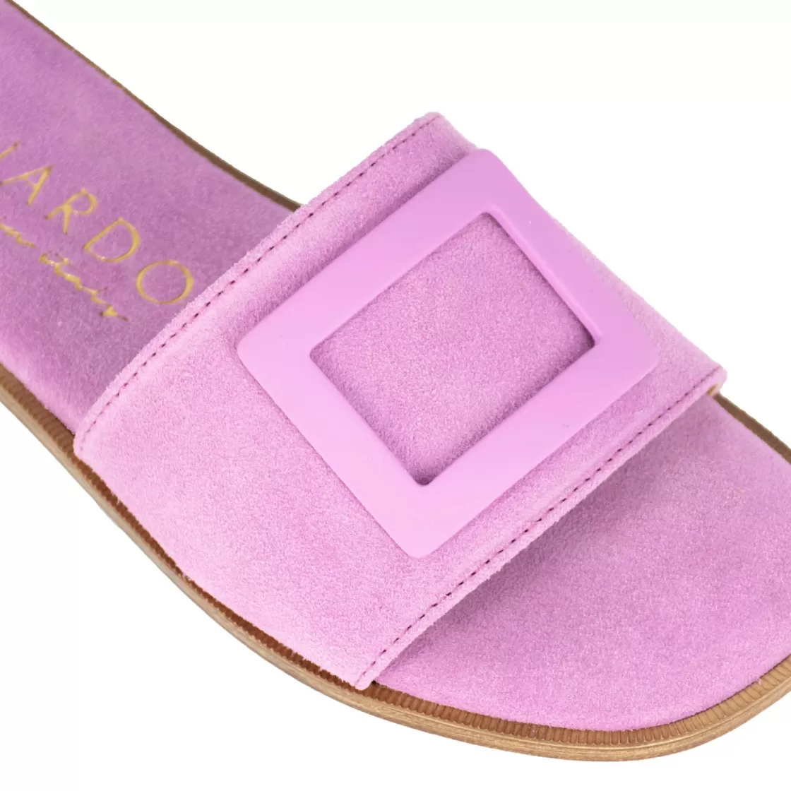 Best Sale Leonardo Shoes Ciabattine Da Donna Scamosciate Con Fascia Colore Viola