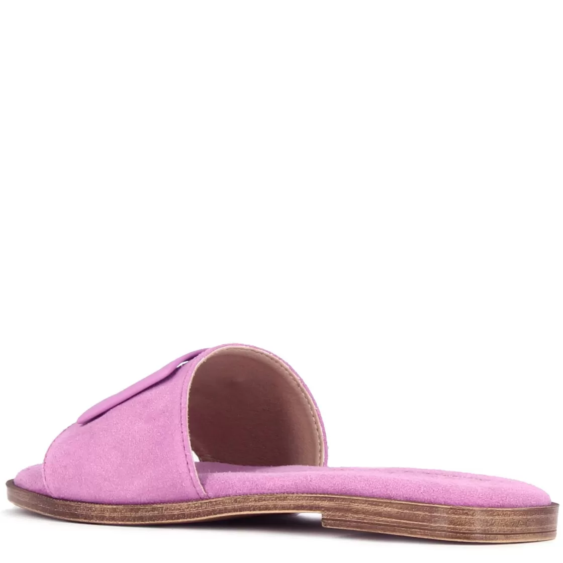 Best Sale Leonardo Shoes Ciabattine Da Donna Scamosciate Con Fascia Colore Viola