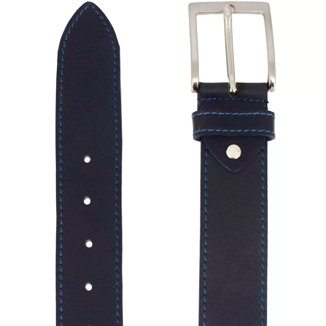 Clearance Leonardo Shoes Cintura In Pelle Da Uomo Colore Scuro Blu
