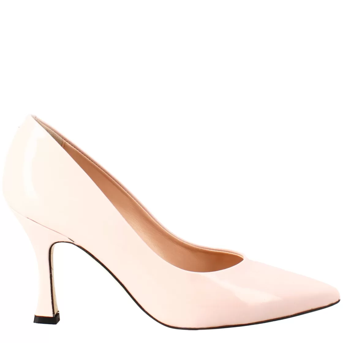 New Leonardo Shoes Décolleté Da Donna In Pelle Verniciata Colore A Punta Rosa