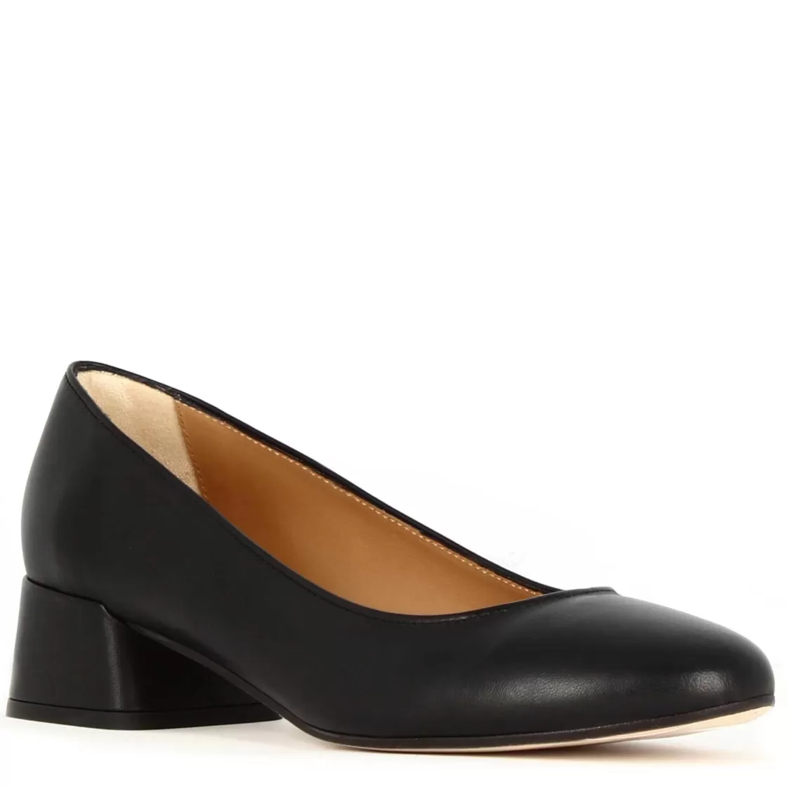 Flash Sale Leonardo Shoes Décolleté Classica Da Donna In Pelle Liscia Colore Nero