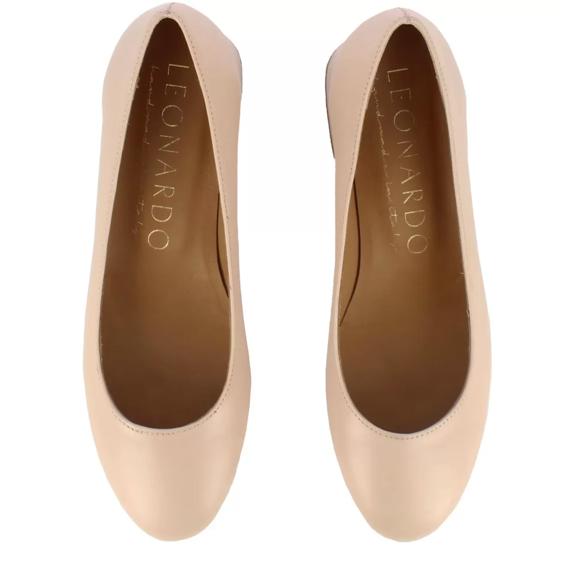 Best Sale Leonardo Shoes Décolleté Classica Da Donna In Pelle Liscia Colore Rosa