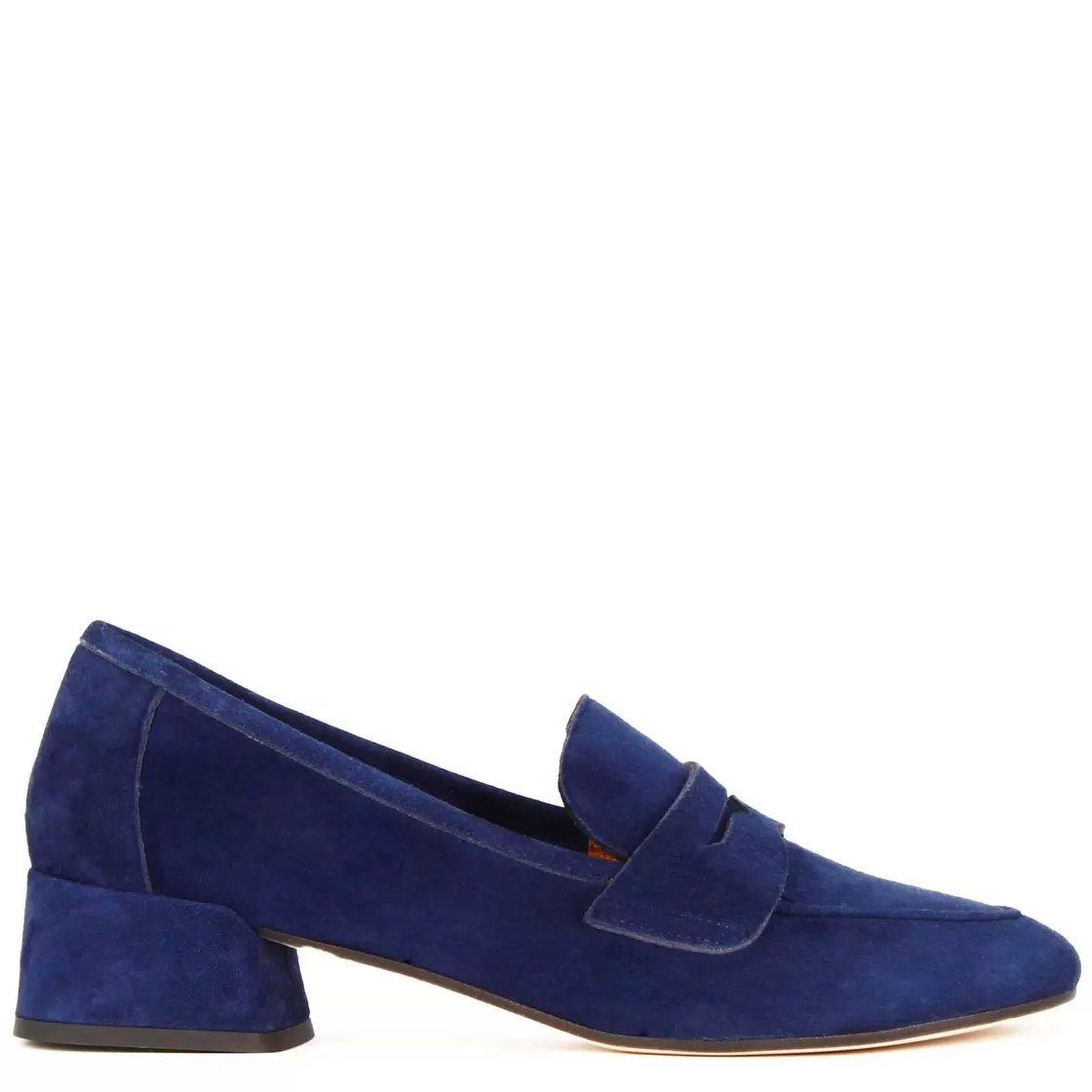 New Leonardo Shoes Décolleté Classica Da Donna In Pelle Scamosciata Colore Scuro Blu