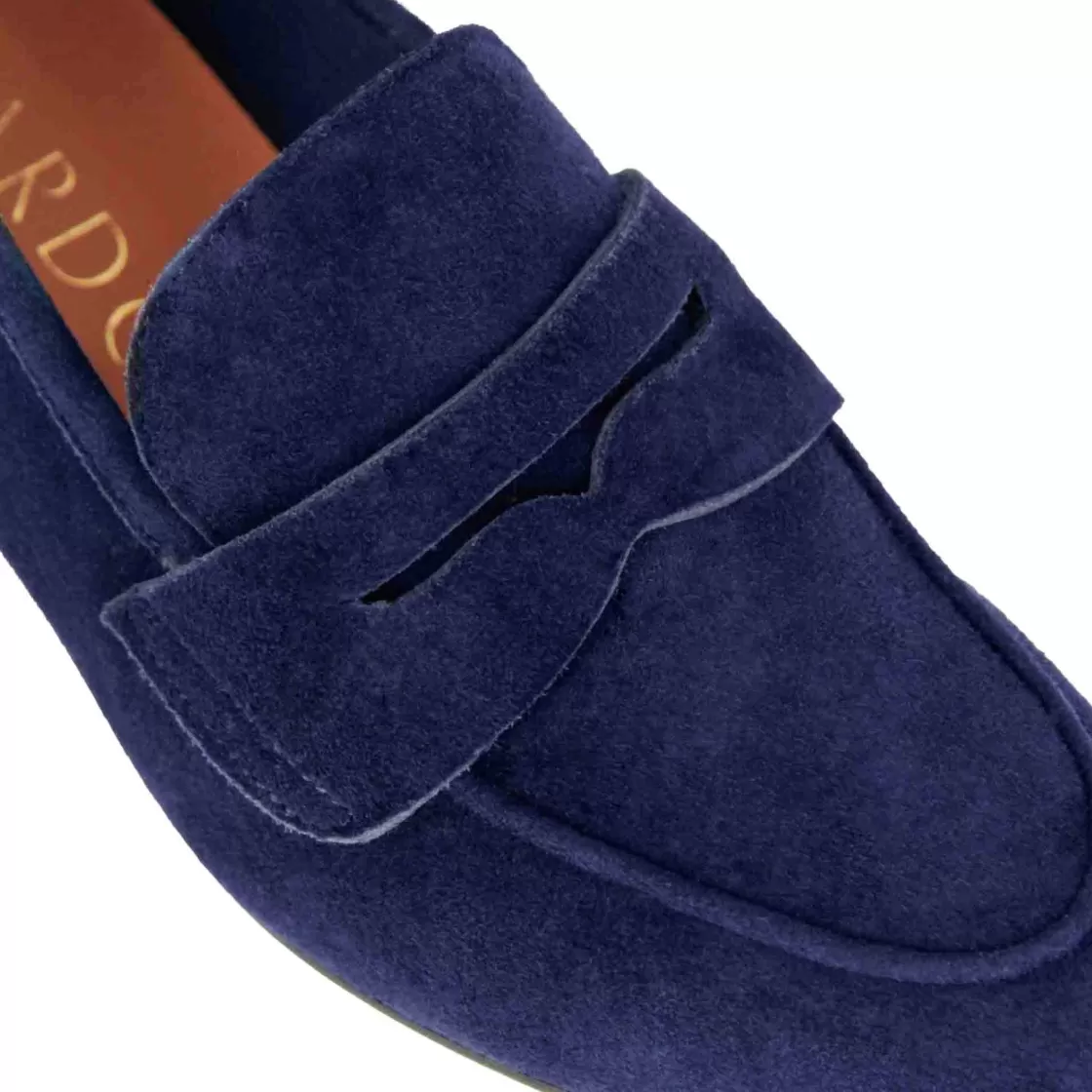 New Leonardo Shoes Décolleté Classica Da Donna In Pelle Scamosciata Colore Scuro Blu