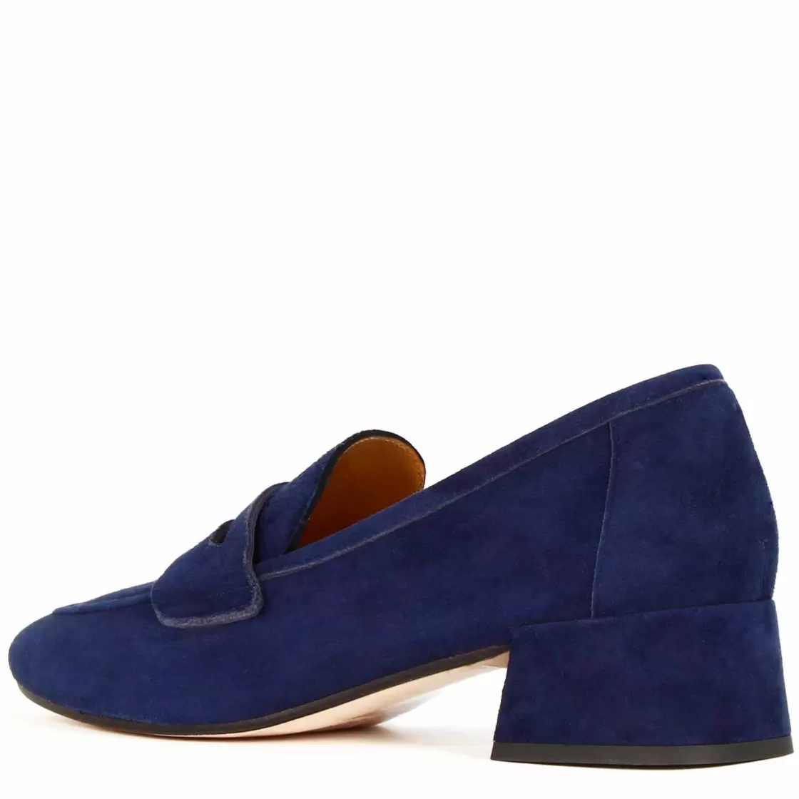 New Leonardo Shoes Décolleté Classica Da Donna In Pelle Scamosciata Colore Scuro Blu