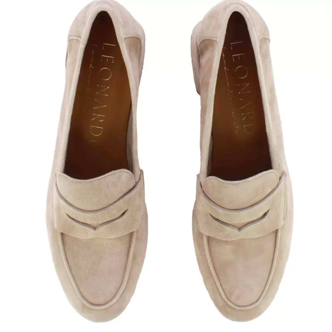 Flash Sale Leonardo Shoes Décolleté Classica Da Donna In Pelle Scamosciata Colore Cipria Beige