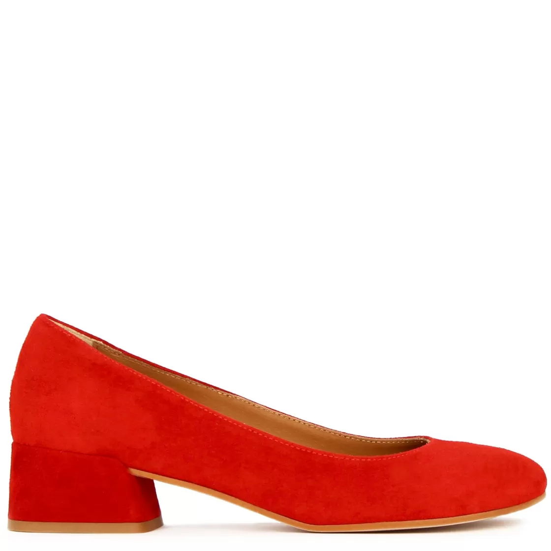 Hot Leonardo Shoes Décolleté Classica Da Donna In Pelle Scamosciata Colore Rosso