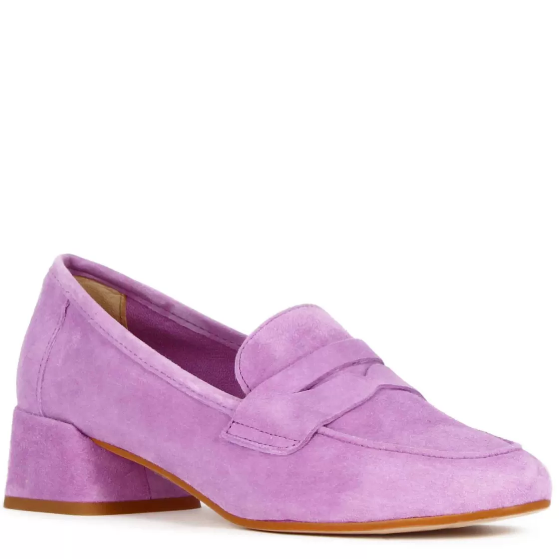 Cheap Leonardo Shoes Décolleté Classica Da Donna In Pelle Scamosciata Colore Viola