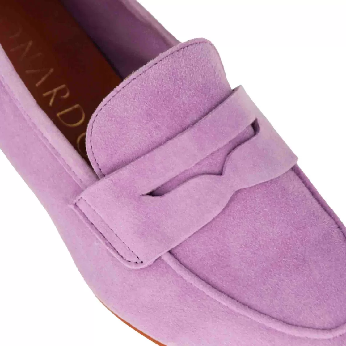 Cheap Leonardo Shoes Décolleté Classica Da Donna In Pelle Scamosciata Colore Viola