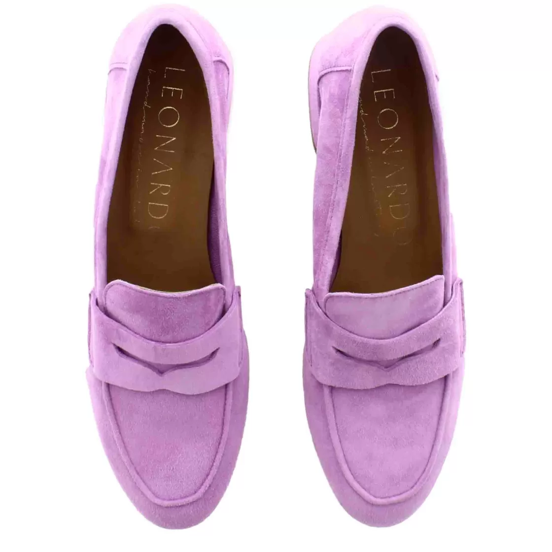 Cheap Leonardo Shoes Décolleté Classica Da Donna In Pelle Scamosciata Colore Viola