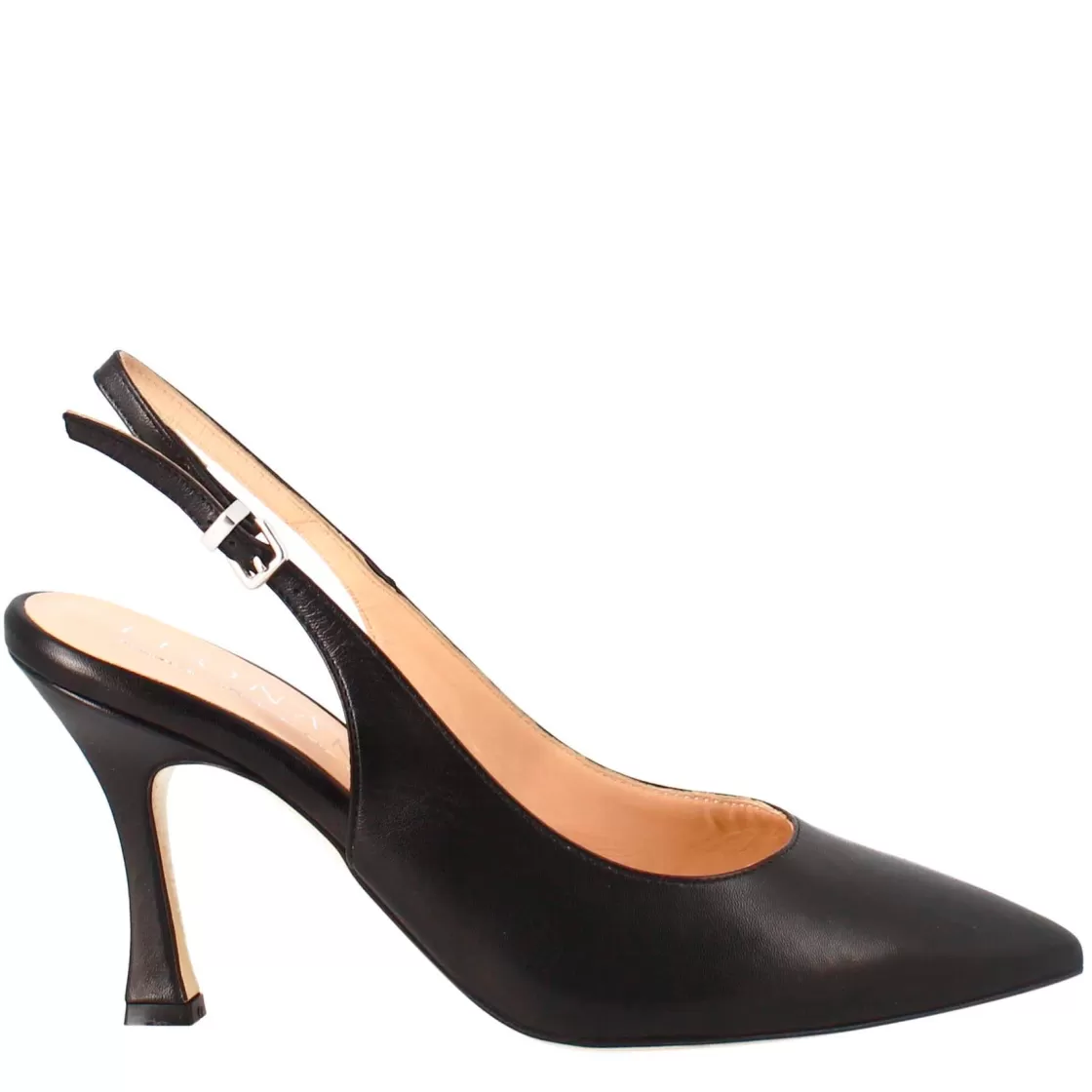 Shop Leonardo Shoes Décolleté Con Tacco Alto Da Donna In Pelle Colore Nero