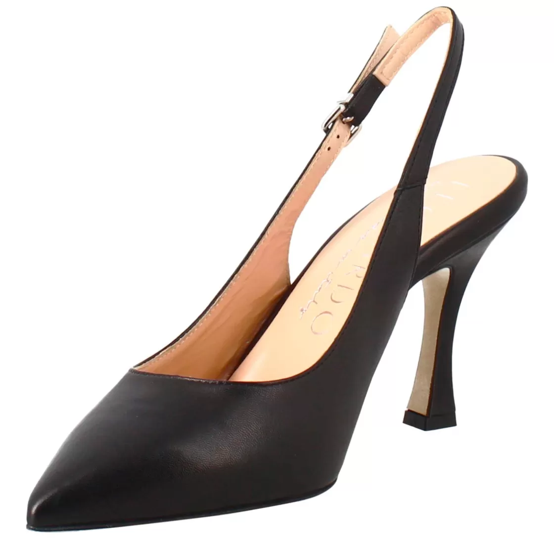 Shop Leonardo Shoes Décolleté Con Tacco Alto Da Donna In Pelle Colore Nero