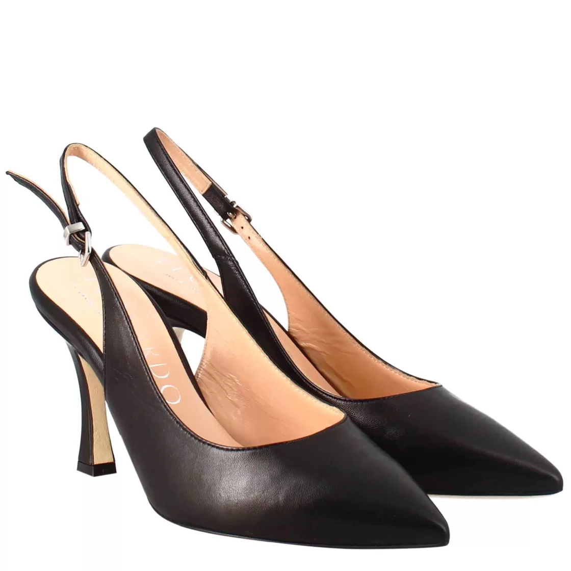 Shop Leonardo Shoes Décolleté Con Tacco Alto Da Donna In Pelle Colore Nero