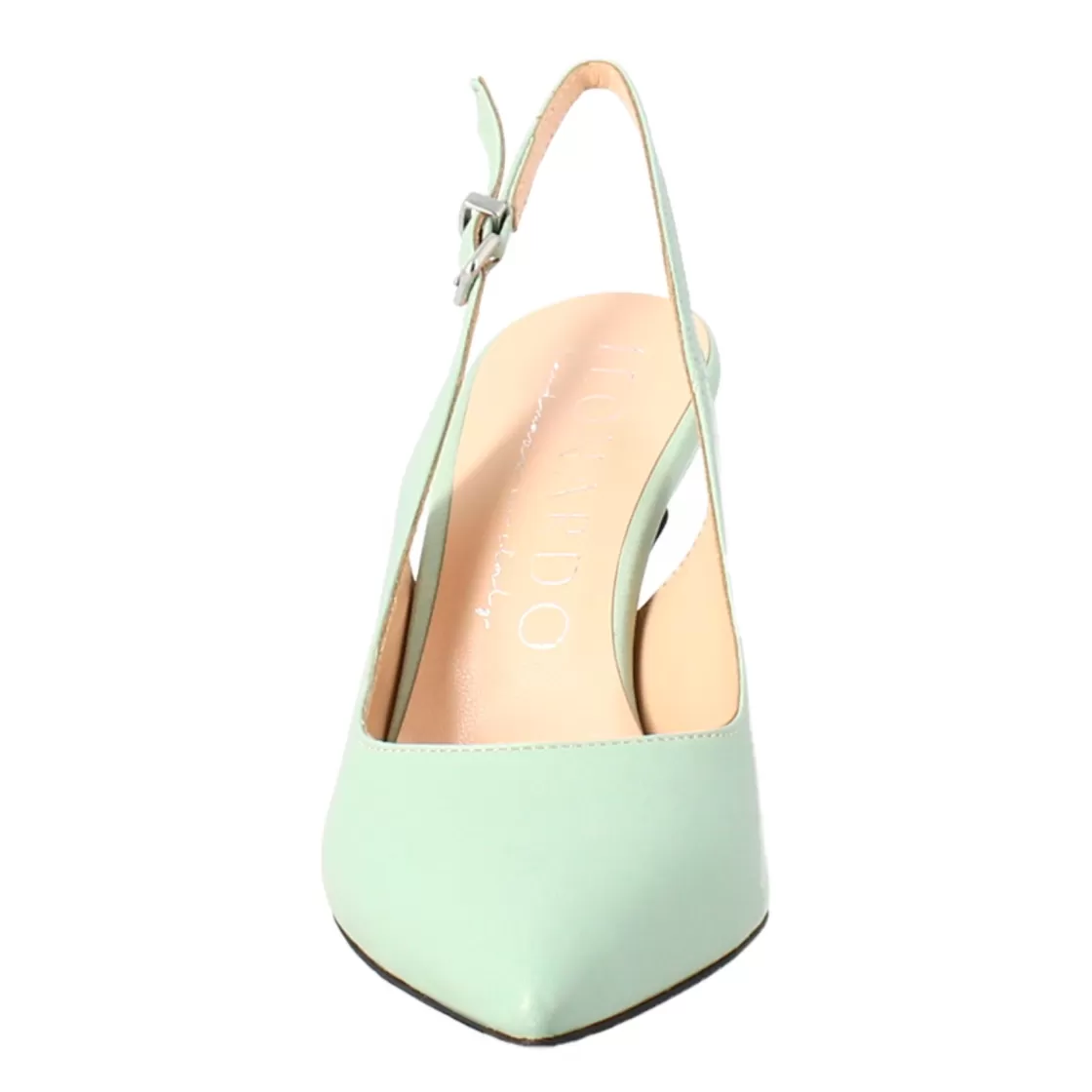 New Leonardo Shoes Décolleté Con Tacco Alto Da Donna In Pelle Colore Verde
