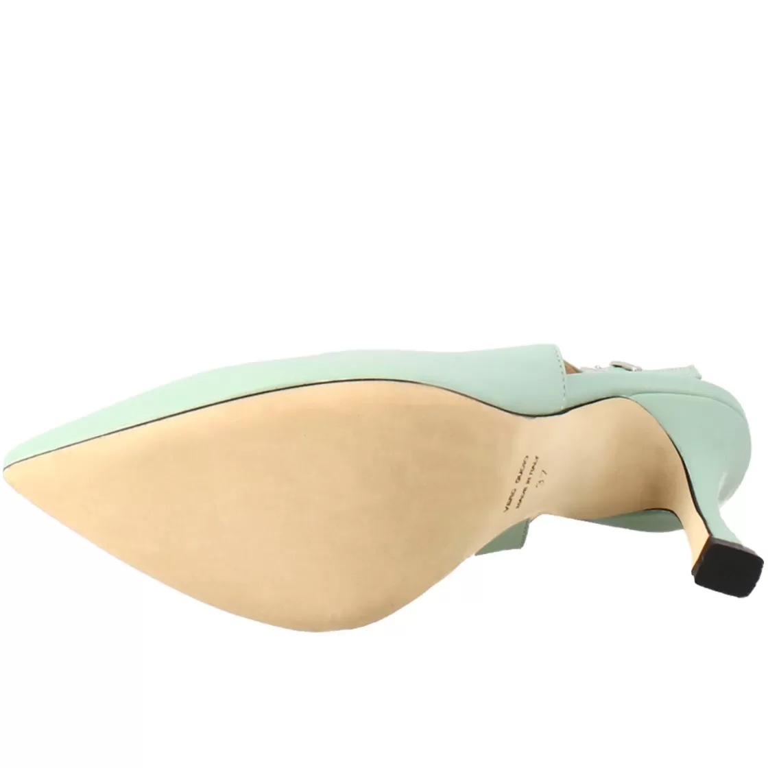 New Leonardo Shoes Décolleté Con Tacco Alto Da Donna In Pelle Colore Verde