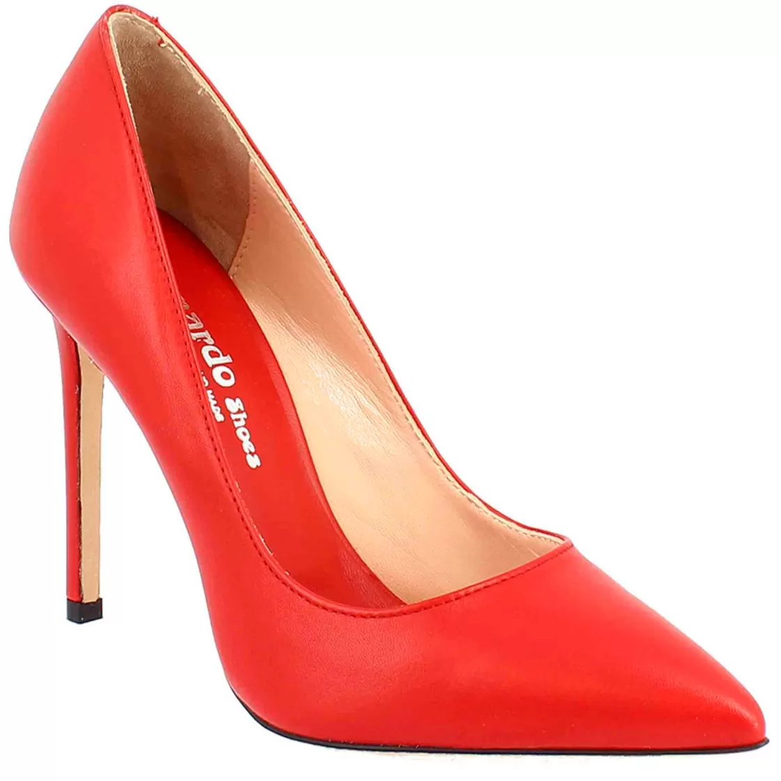 Clearance Leonardo Shoes Décolleté Con Tacco Alto Eleganti Da Donna Fatte A Mano In Pelle Rossa Rosso