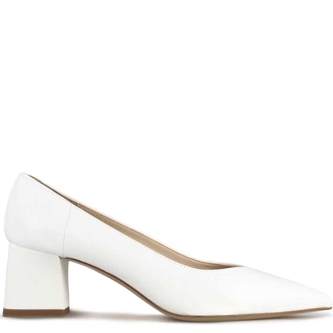 Hot Leonardo Shoes Décolleté Da Donna In Pelle Colore Con Tacco Medio Bianco