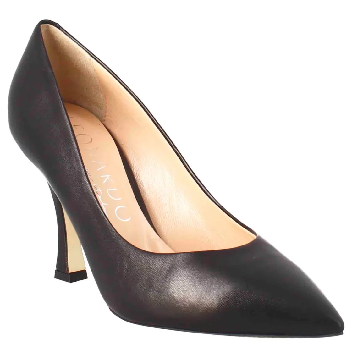 Cheap Leonardo Shoes Décolleté Da Donna In Pelle Colore A Punta Nero