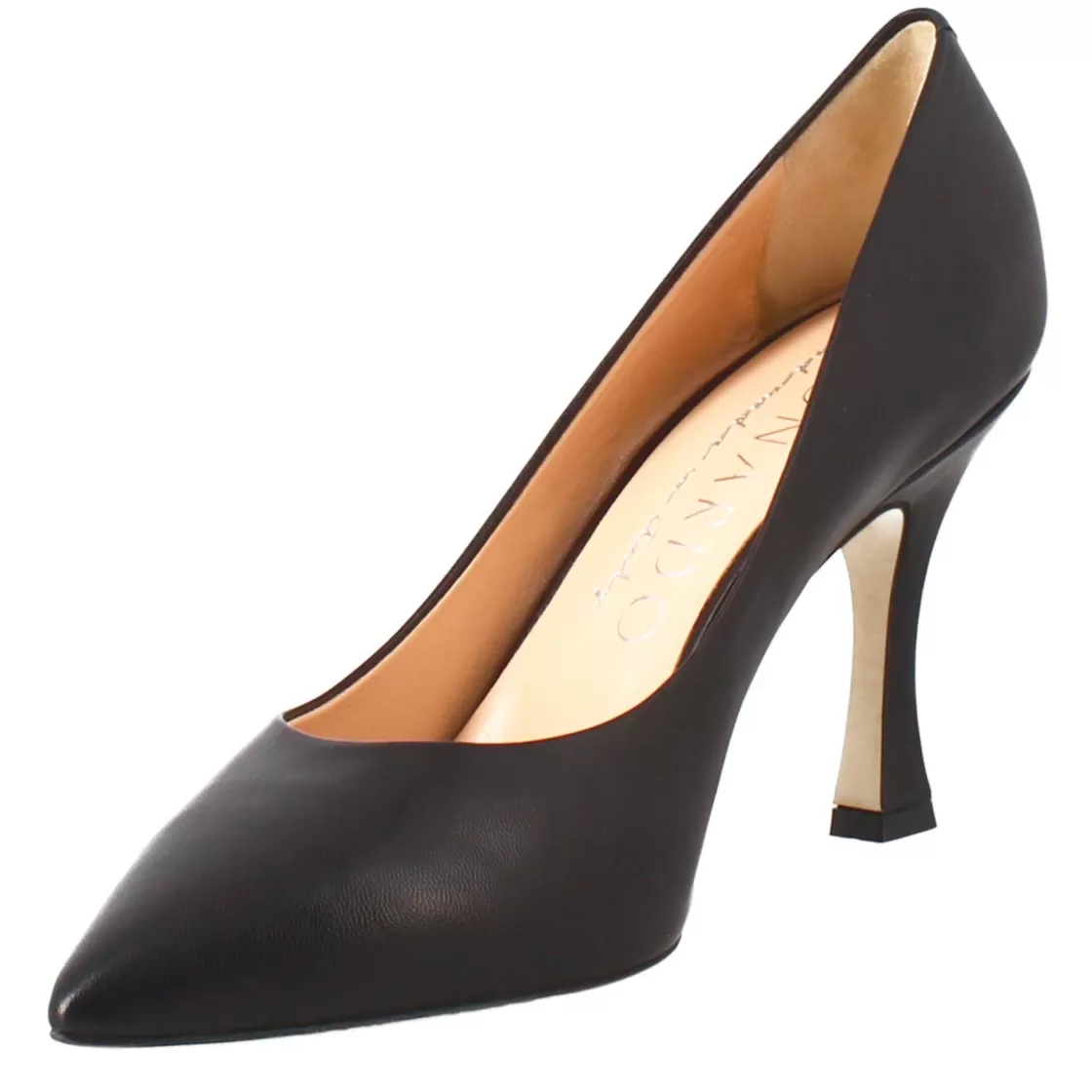 Cheap Leonardo Shoes Décolleté Da Donna In Pelle Colore A Punta Nero