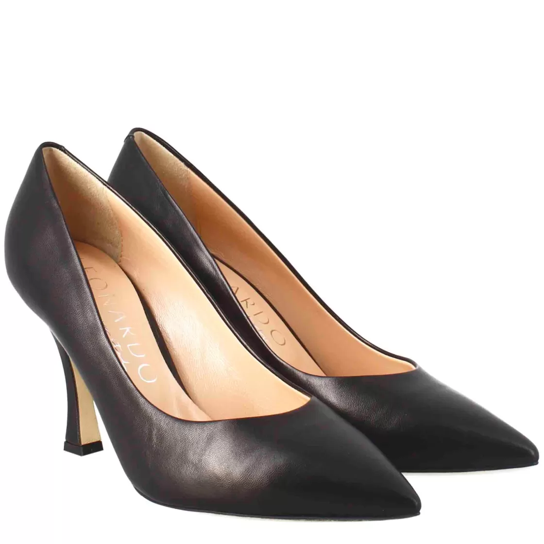 Cheap Leonardo Shoes Décolleté Da Donna In Pelle Colore A Punta Nero