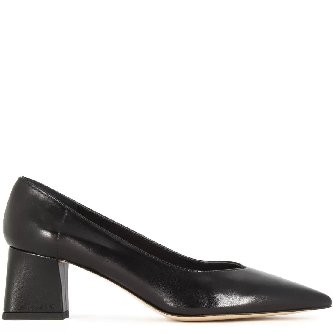Store Leonardo Shoes Décolleté Da Donna In Pelle Colore Con Tacco Medio Nero