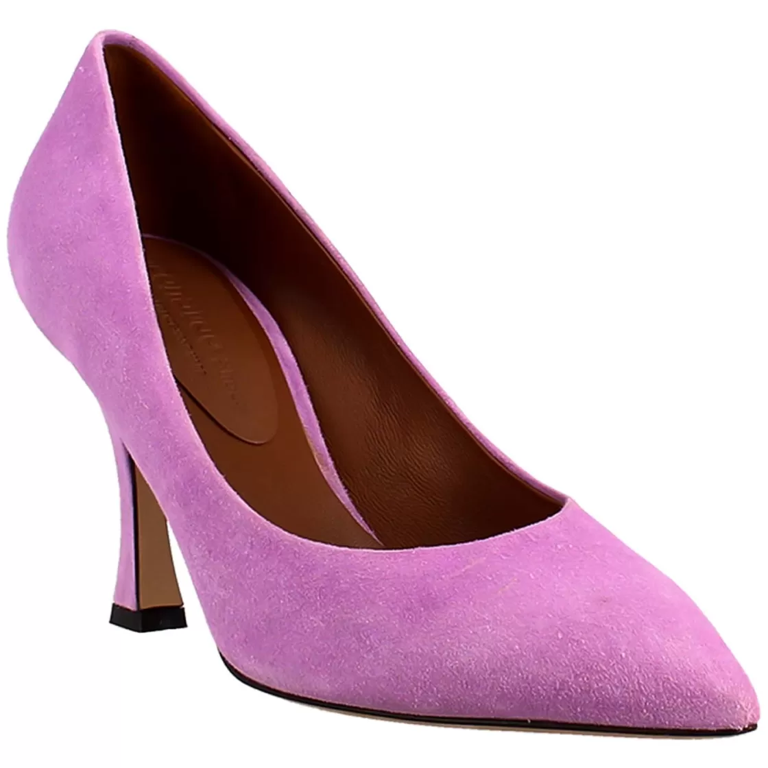 Flash Sale Leonardo Shoes Décolleté Da Donna In Pelle Scamosciata Colore A Punta Lilla