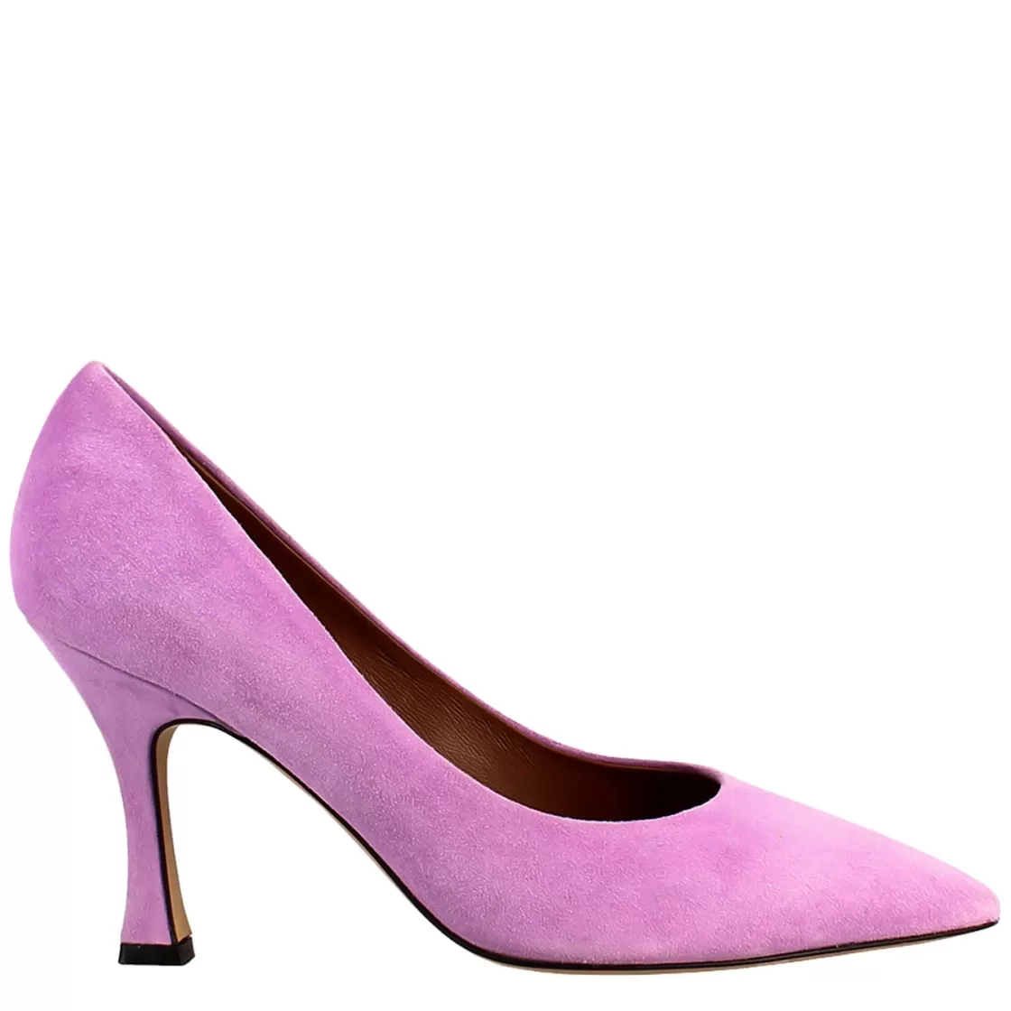 Flash Sale Leonardo Shoes Décolleté Da Donna In Pelle Scamosciata Colore A Punta Lilla