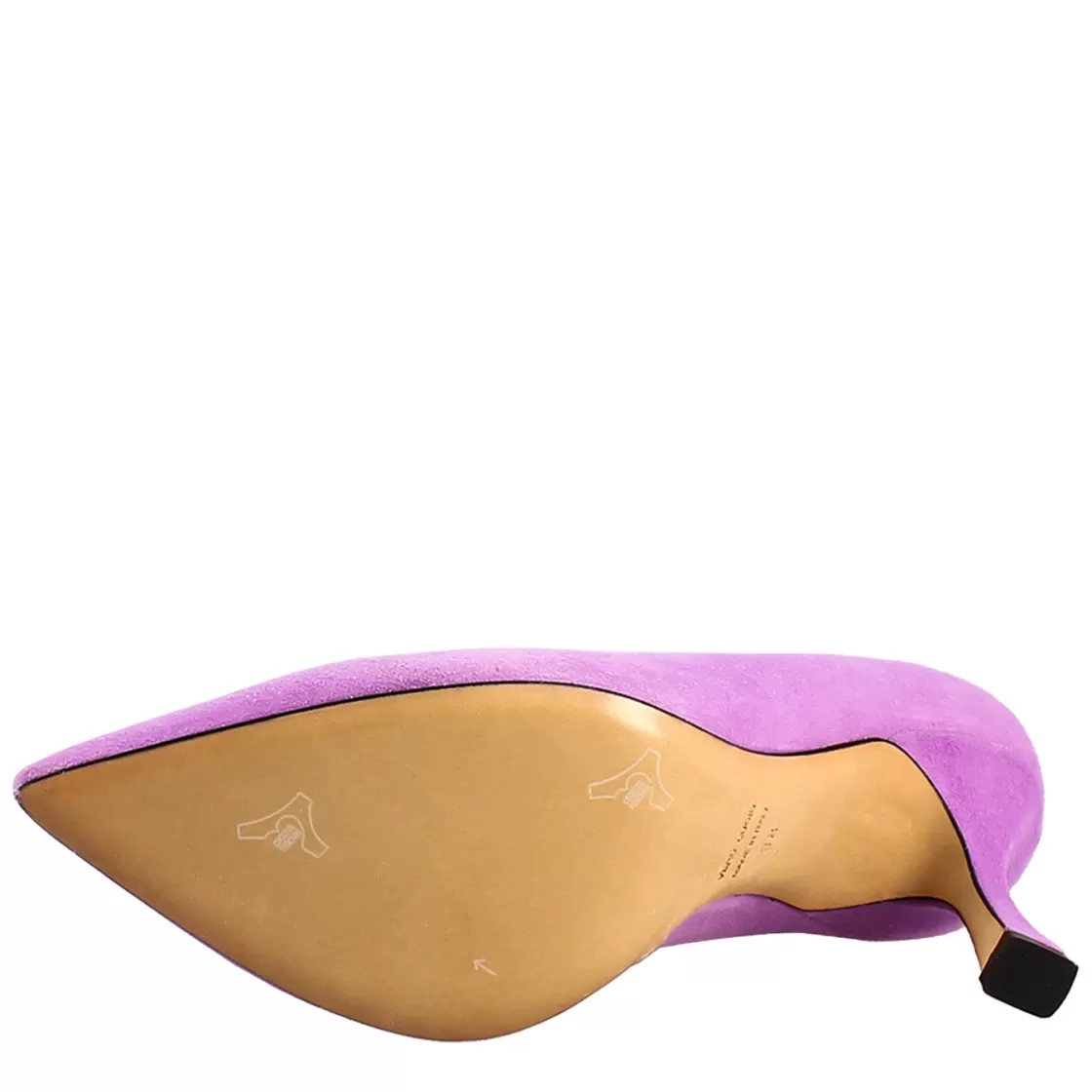 Flash Sale Leonardo Shoes Décolleté Da Donna In Pelle Scamosciata Colore A Punta Lilla