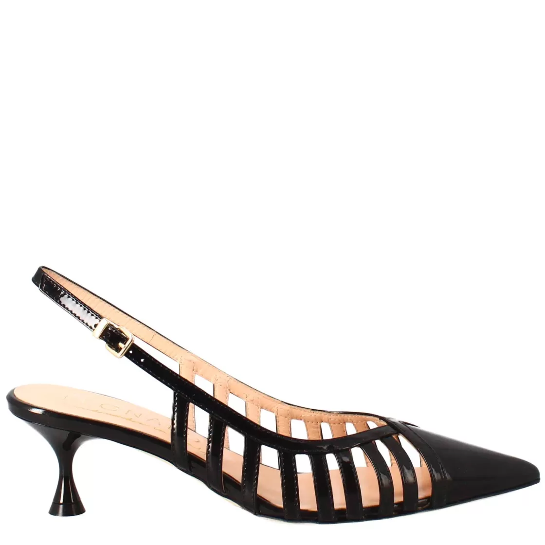 Best Leonardo Shoes Décolleté Da Donna In Pelle Verniciata Colore A Punta Nero