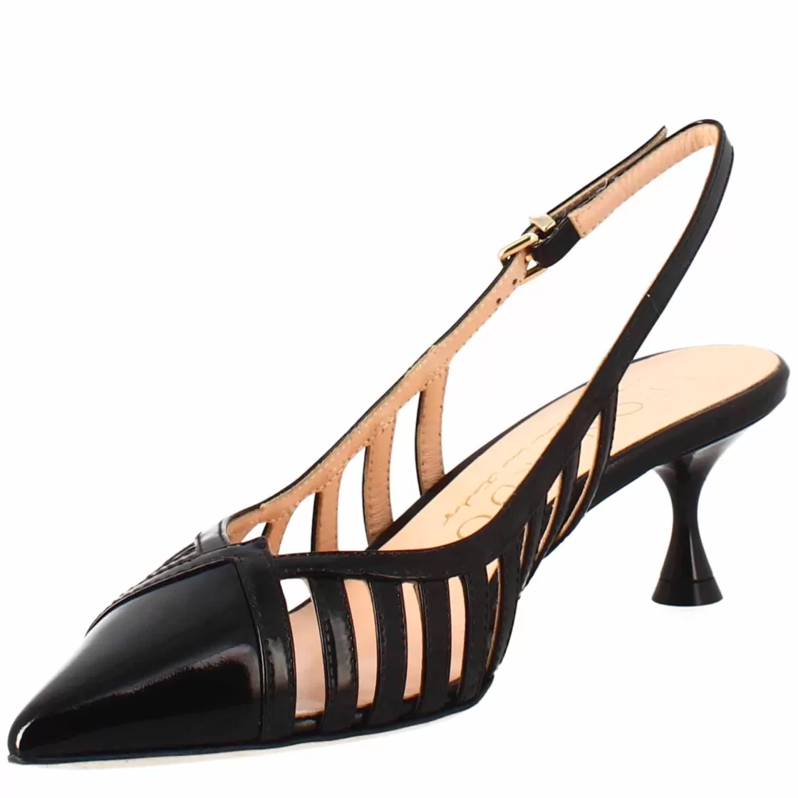 Best Leonardo Shoes Décolleté Da Donna In Pelle Verniciata Colore A Punta Nero
