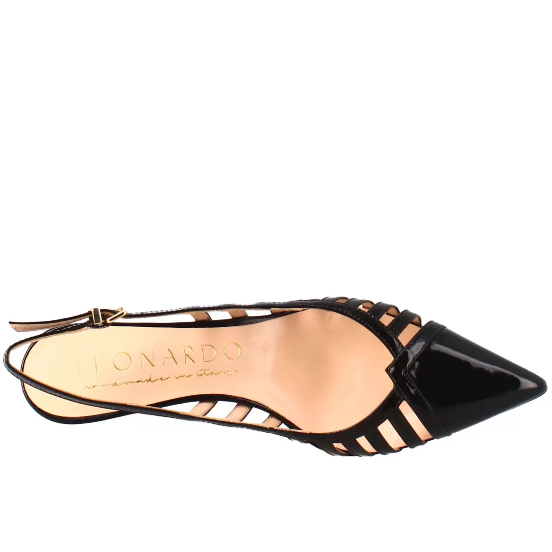 Best Leonardo Shoes Décolleté Da Donna In Pelle Verniciata Colore A Punta Nero