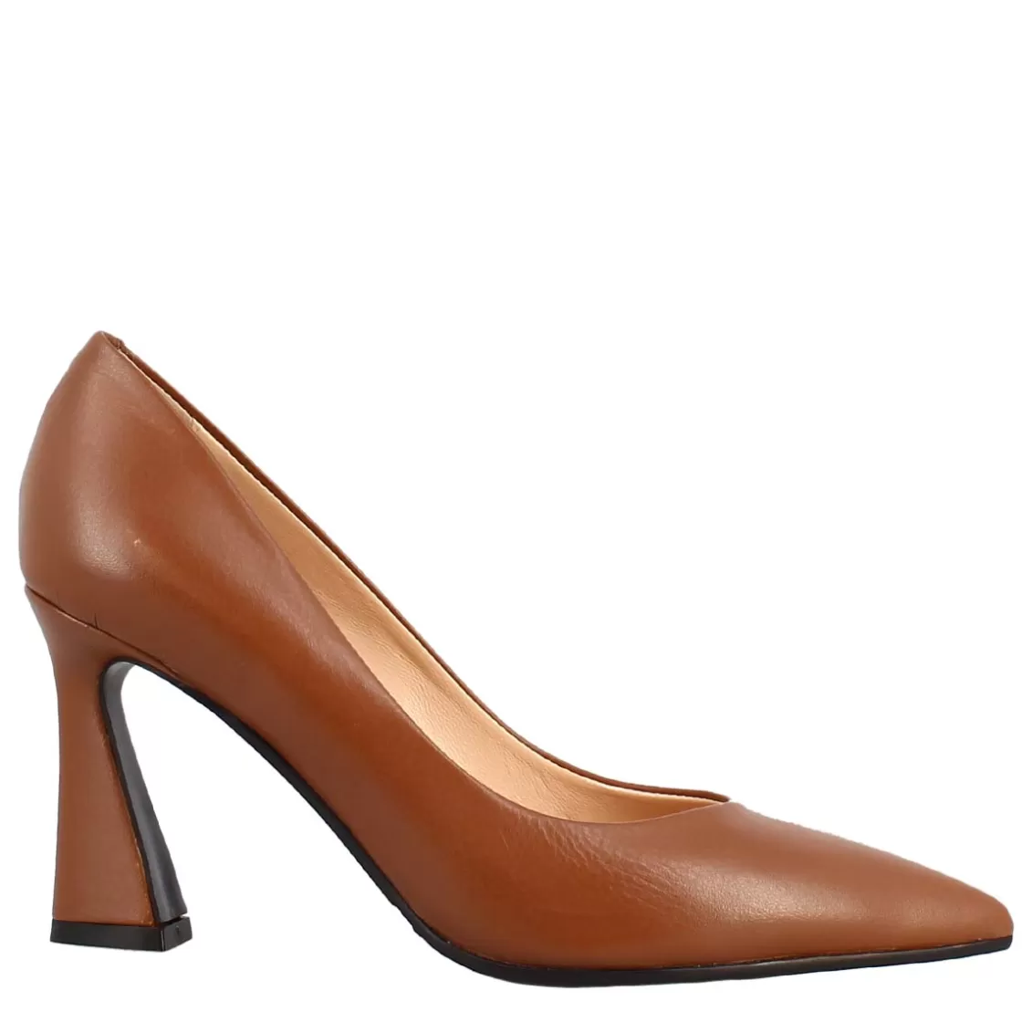 Fashion Leonardo Shoes Décolleté In Pelle Vienna Colore Marrone