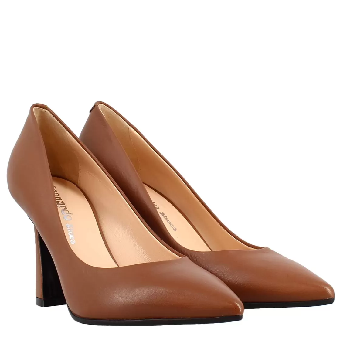 Fashion Leonardo Shoes Décolleté In Pelle Vienna Colore Marrone