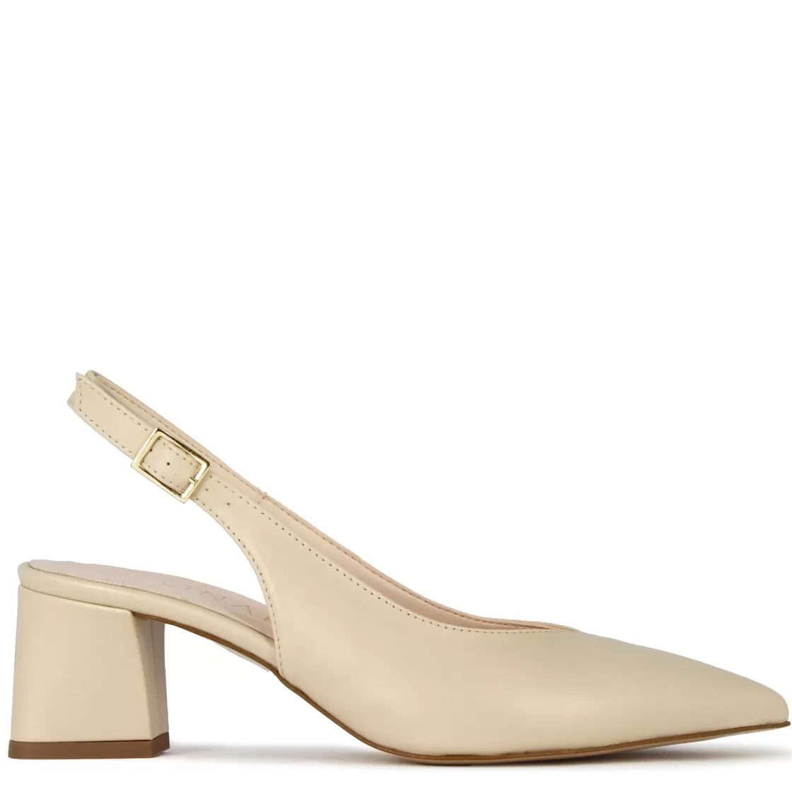 Flash Sale Leonardo Shoes Décolleté Slingback Da Donna In Pelle Colore Con Tacco Medio Beige