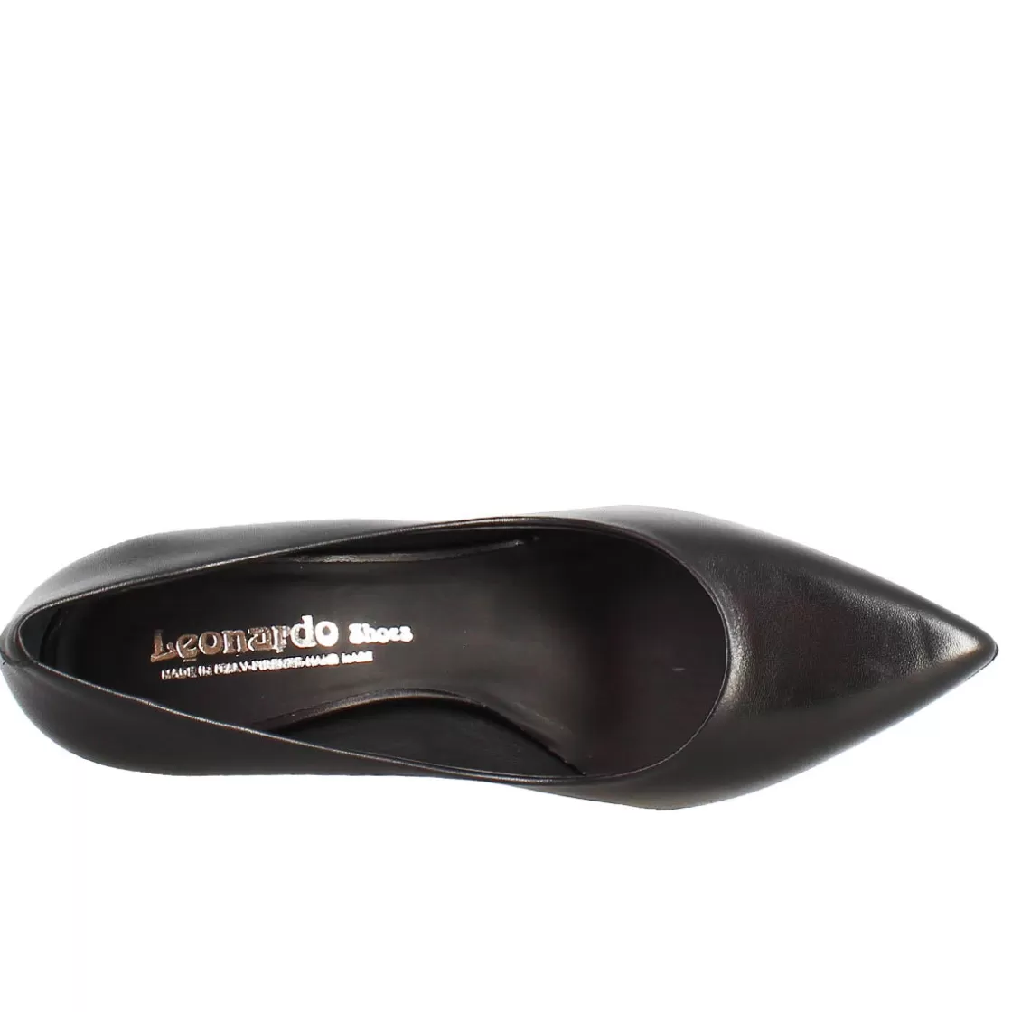 Best Leonardo Shoes Décolleté Tacco Alto In Pelle Vienna Colore Nero