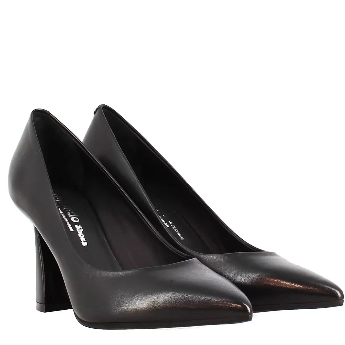 Best Leonardo Shoes Décolleté Tacco Alto In Pelle Vienna Colore Nero