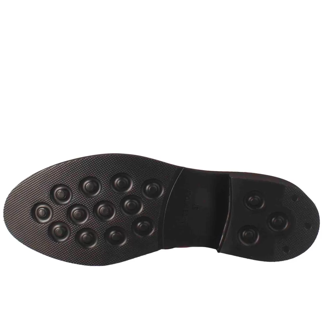 Sale Leonardo Shoes Derby Da Donna Con Dettagli Brogue Paupa In Pelle Lavata Cuoio Scuro Marrone