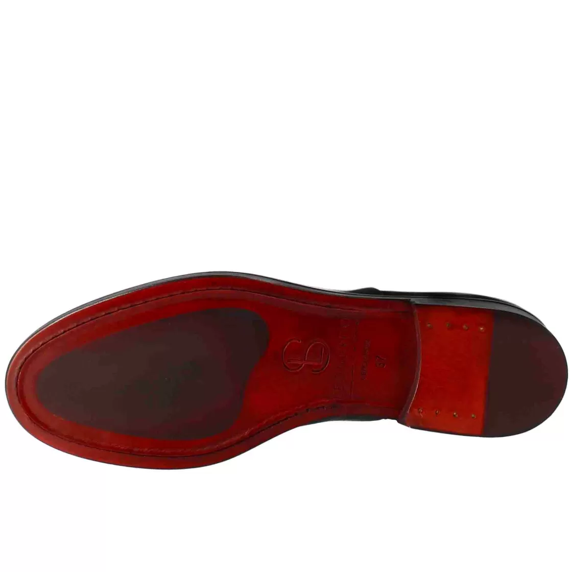 Discount Leonardo Shoes Francesina Da Donna Con Cucitura Sulla Punta In Pelle Colore Blu
