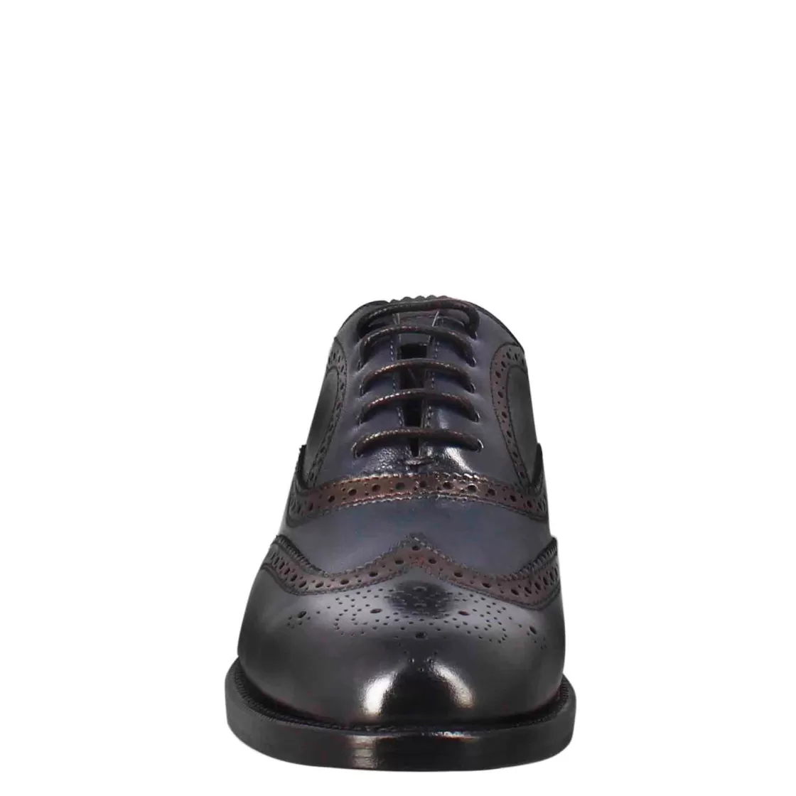 Cheap Leonardo Shoes Francesina Da Donna Con Effetto Brogue In Pelle Colore Blu
