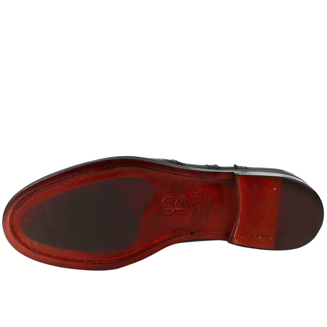 Cheap Leonardo Shoes Francesina Da Donna Con Effetto Brogue In Pelle Colore Blu