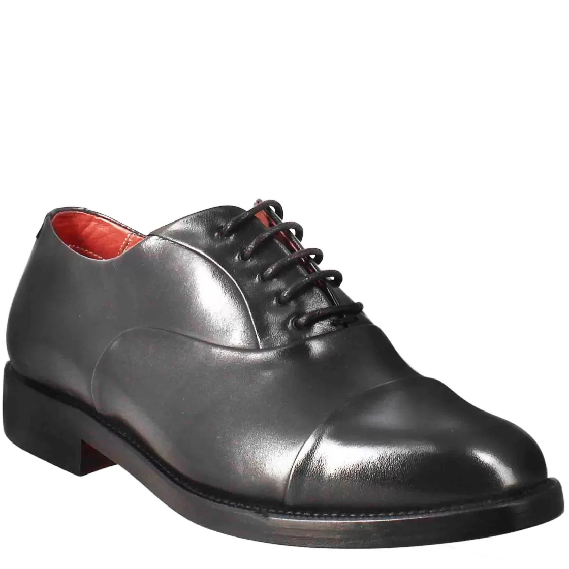 Hot Leonardo Shoes Francesina Da Donna Cucita Sulla Punta In Pelle Colore Nero