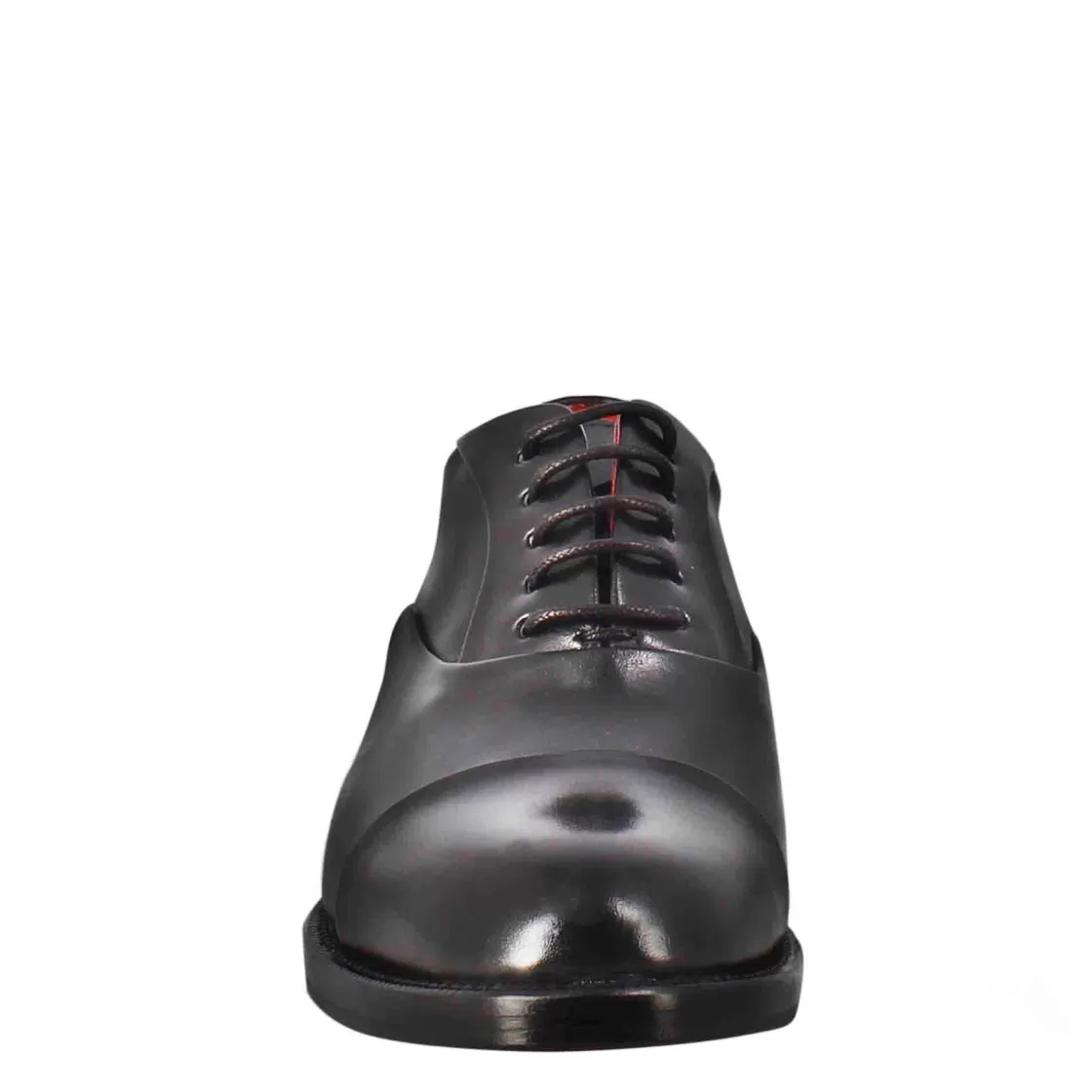 Hot Leonardo Shoes Francesina Da Donna Cucita Sulla Punta In Pelle Colore Nero