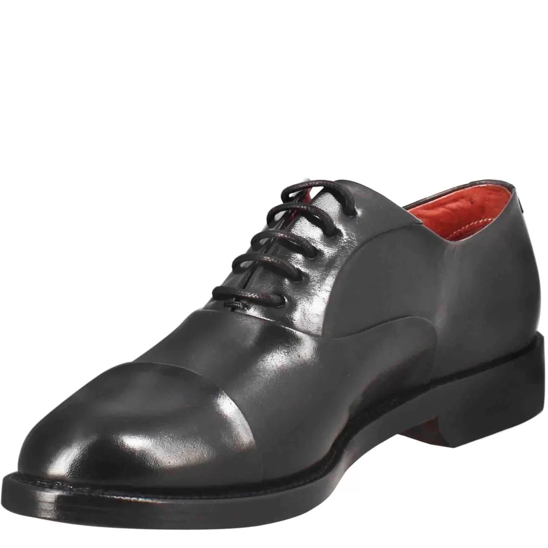 Hot Leonardo Shoes Francesina Da Donna Cucita Sulla Punta In Pelle Colore Nero