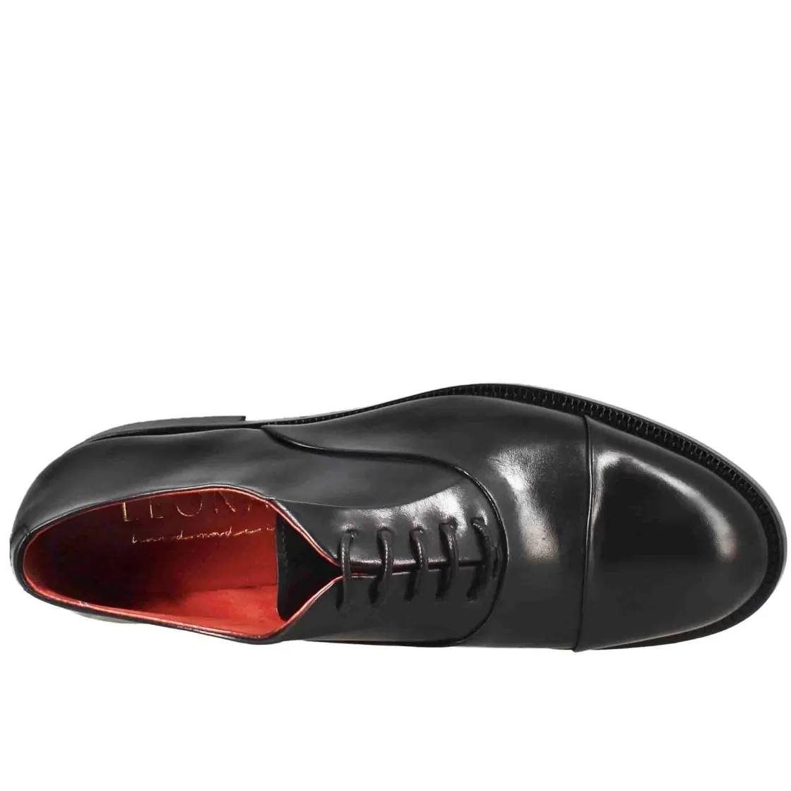 Hot Leonardo Shoes Francesina Da Donna Cucita Sulla Punta In Pelle Colore Nero